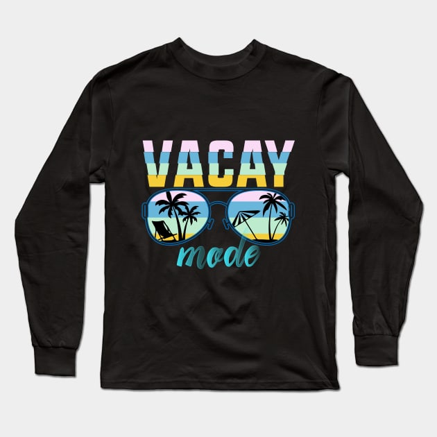 Summer, Vacay Mode Long Sleeve T-Shirt by HassibDesign